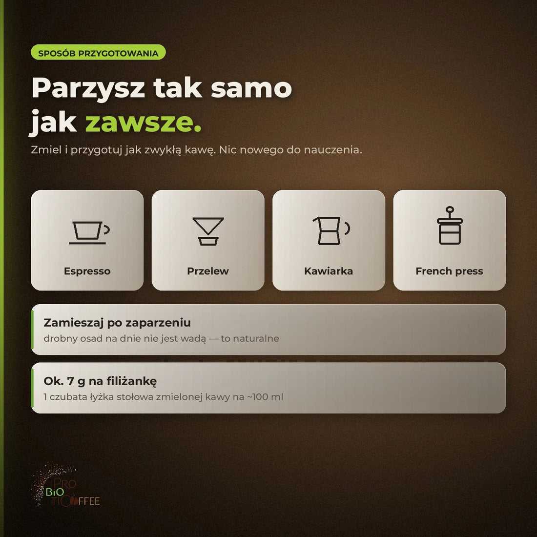 Parzysz tak samo jak zawsze — espresso, przelew, kawiarka, French press